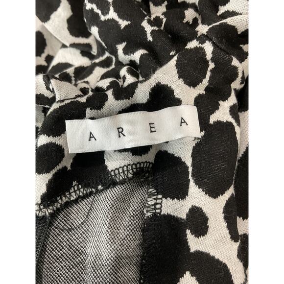 Area Ruffled Black White Flower Mini Dress Size S - Picture 4 of 6